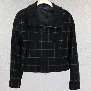 Ralph Lauren Golf Cashmere and Wool Black Zip-Front Women’s Blazer Jacket Size M